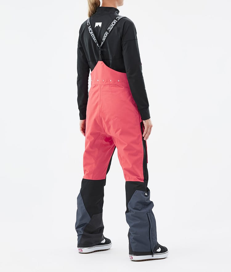 Fawk W Pantalon de Snowboard Femme Coral/Black/Metal Blue