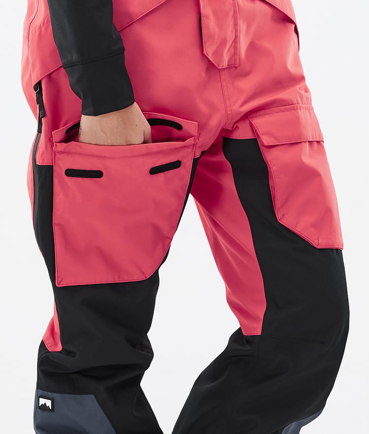 Montec Fawk W Women's Snowboard Pants Coral/Black/Metal Blue