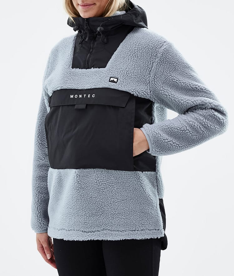 Lima W 2022 Fleece-hoodie Dame Soft Blue/Black, Billede 7 af 10