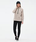 Echo W Fleece Sweater Women Sand, Image 3 of 5