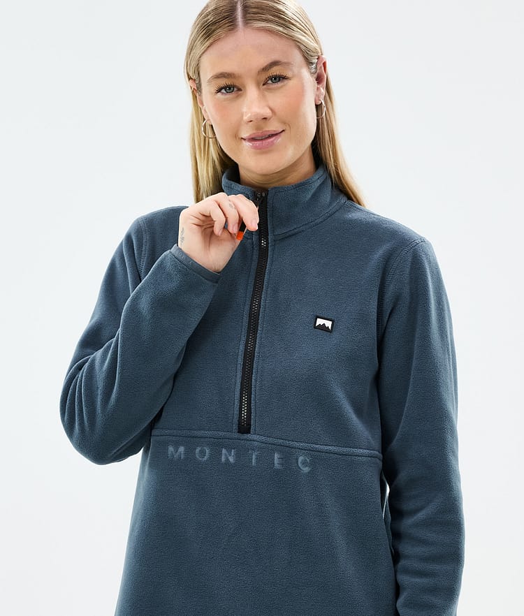 Echo W Fleecetrøje Dame Metal Blue, Billede 2 af 5