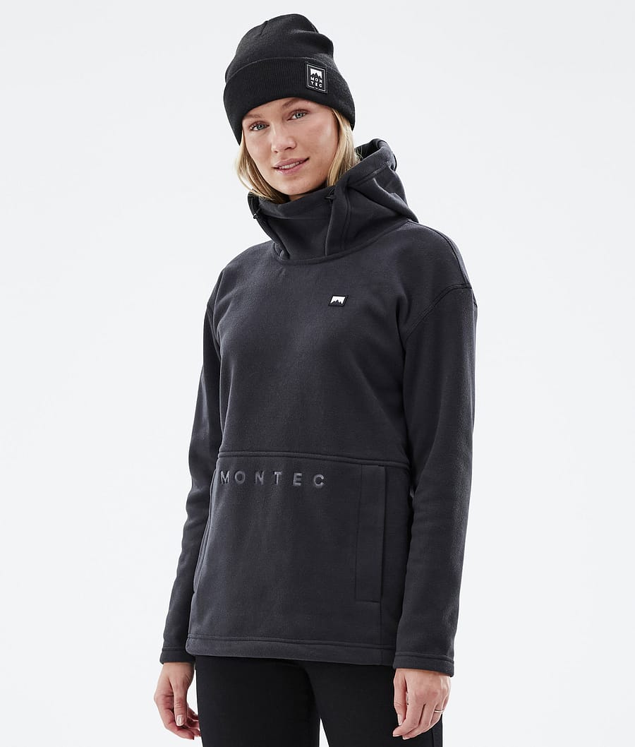 Delta W Fleece Hoodie Women Black