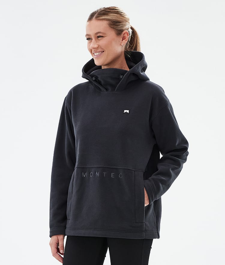 Delta W Fleece Hoodie Women Black, Image 1 of 7
