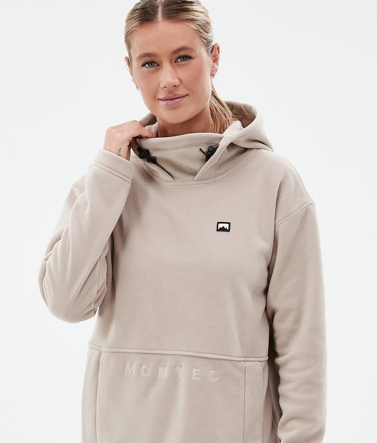 Delta W Fleece Hoodie Women Sand, Image 2 of 7