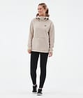 Delta W Fleece Hoodie Women Sand, Image 3 of 7