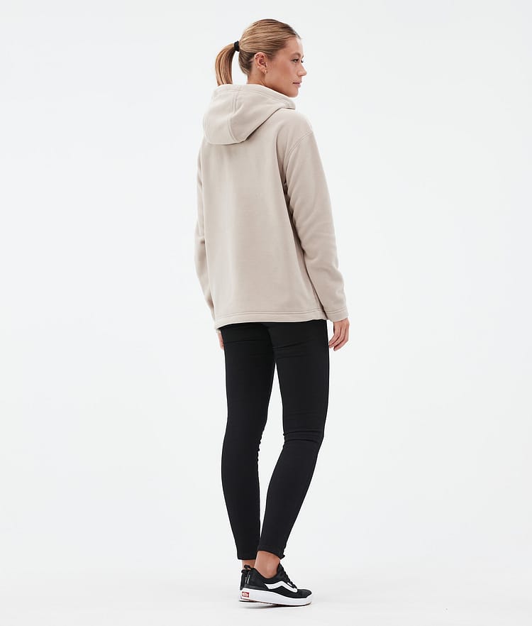 Delta W Fleece Hoodie Women Sand, Image 4 of 7