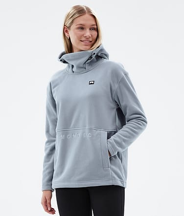 Delta W Fleece Hoodie Women Soft Blue