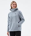 Delta W Fleece Hoodie Dames Soft Blue