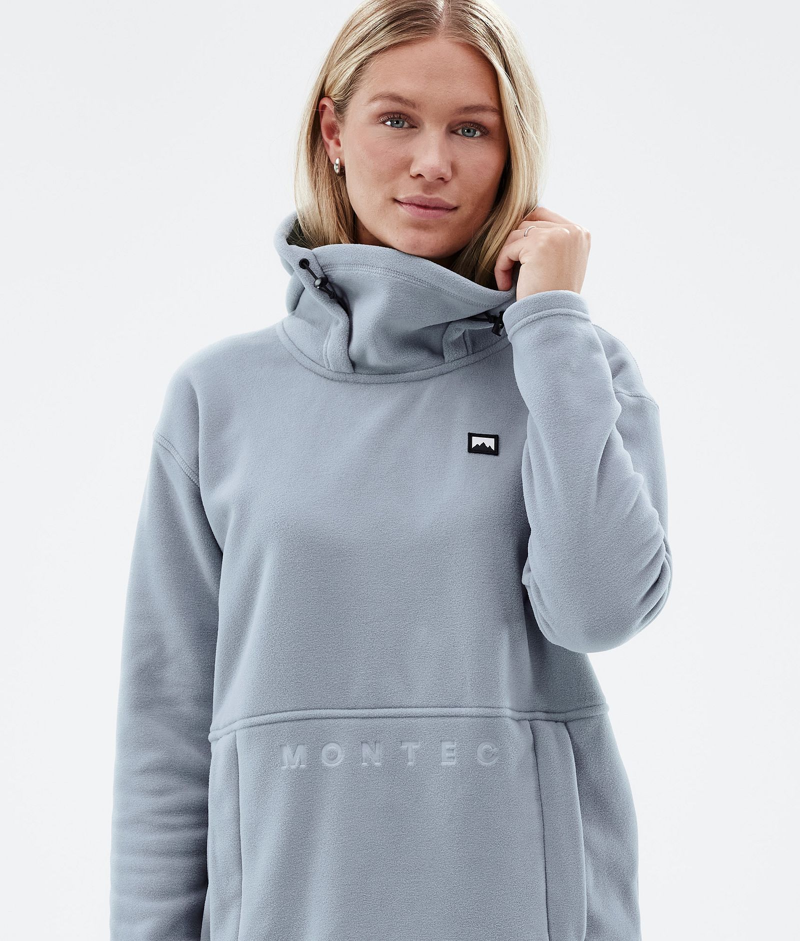 Delta W Fleece Hoodie Women Soft Blue, Image 2 of 7