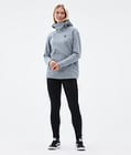 Delta W Fleece Hoodie Women Soft Blue, Image 3 of 7