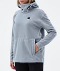 Delta W Fleece Hoodie Dames Soft Blue Renewed, Afbeelding 7 van 7