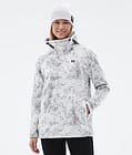 Delta W Fleece Hoodie Women Grey Tiedye, Image 1 of 7