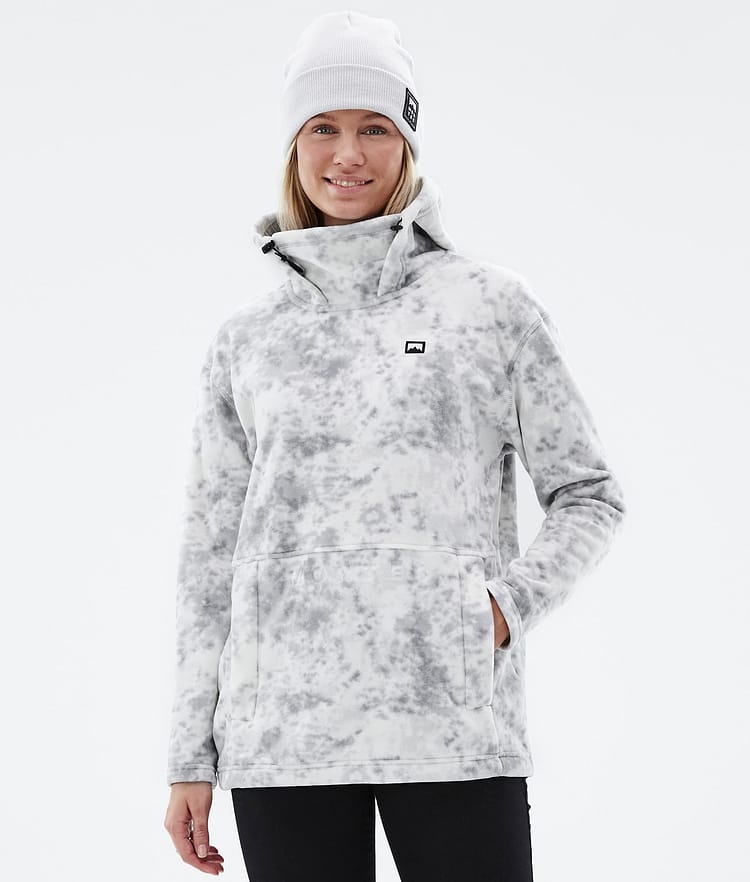 Delta W Fleece Hoodie Women Grey Tiedye, Image 1 of 7