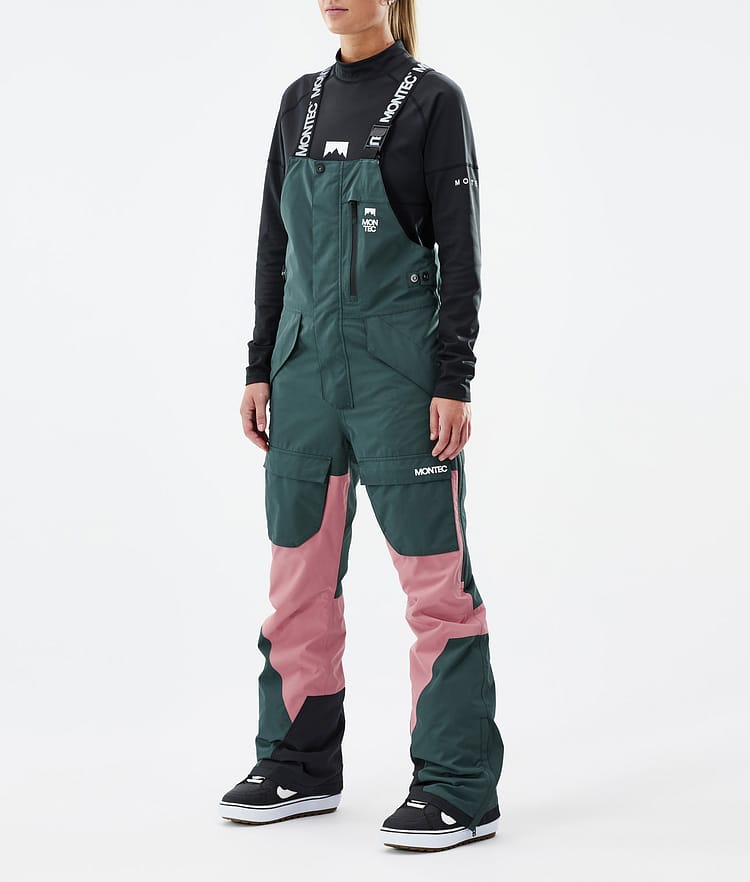 Montec Fawk W Snowboard Pants Women Dark Atlantic/Pink | Montecwear.com