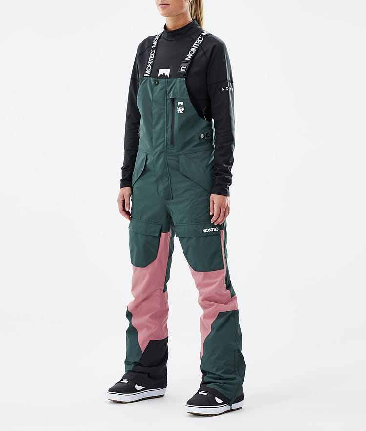 Fawk W Snowboard Bukser Dame Dark Atlantic/Pink