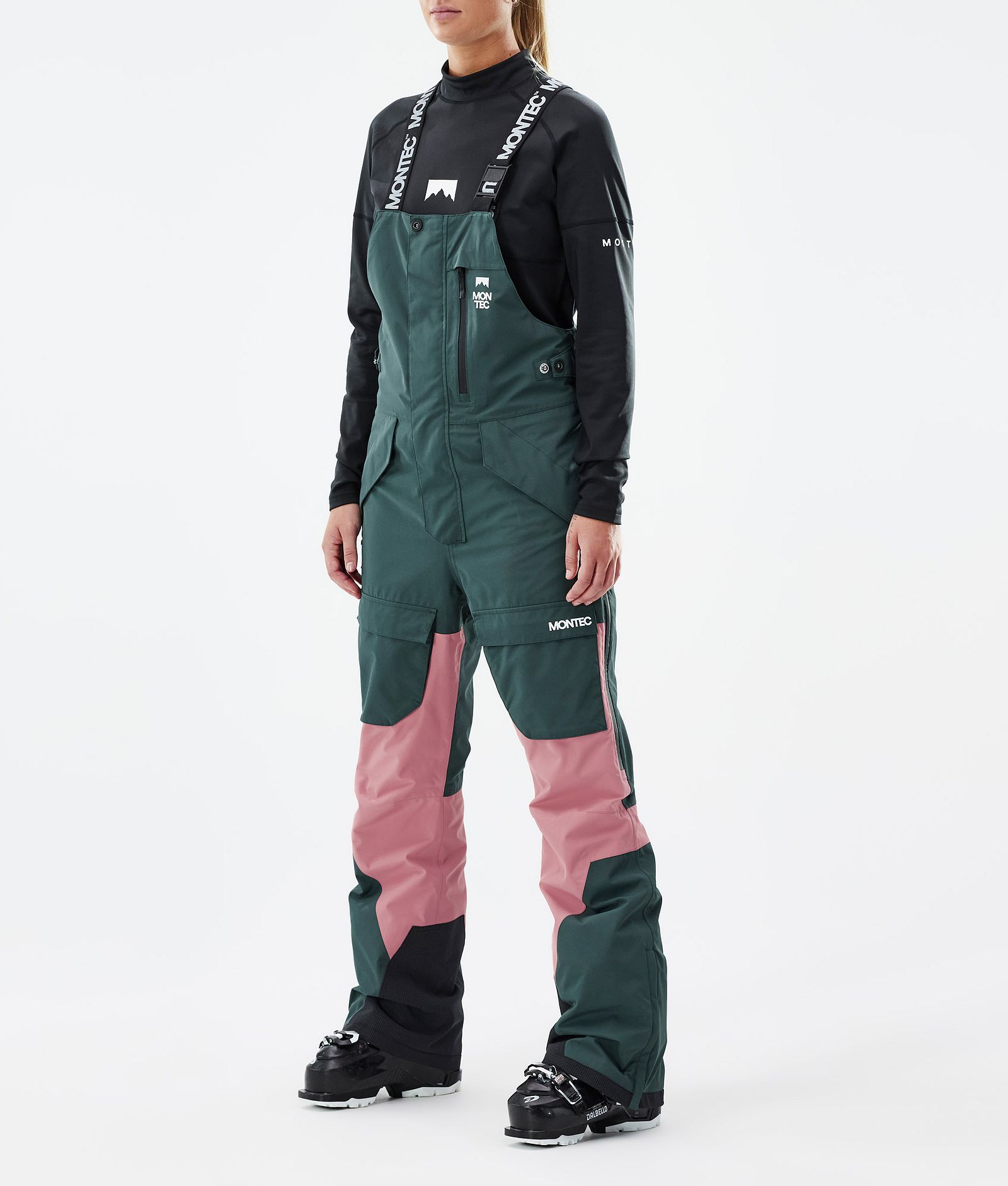 Montec Fawk W Pantalones Esquí Mujer Dark Atlantic/Pink - Verde