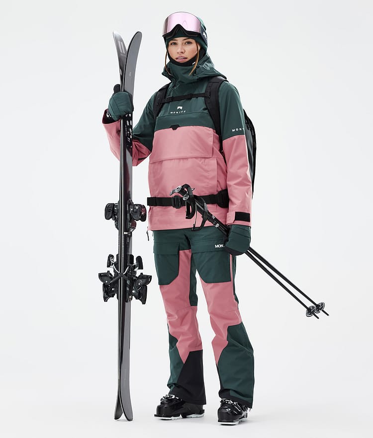 Fawk W Pantalon de Ski Femme Dark Atlantic/Pink, Image 2 sur 7