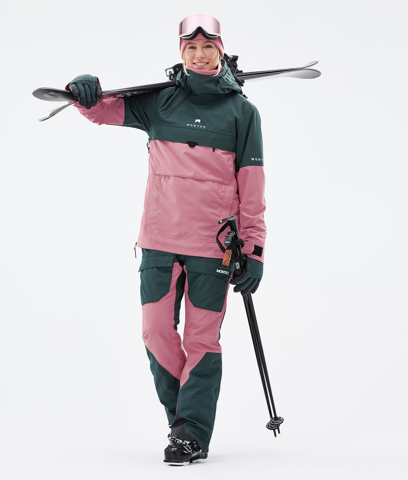 Dune W Ski Jacket Women Dark Atlantic/Pink, Image 3 of 9