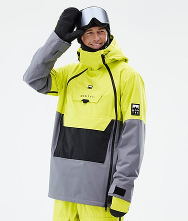 Doom Snowboard Jacket Men Bright Yellow/Black/Light Pearl Renewed