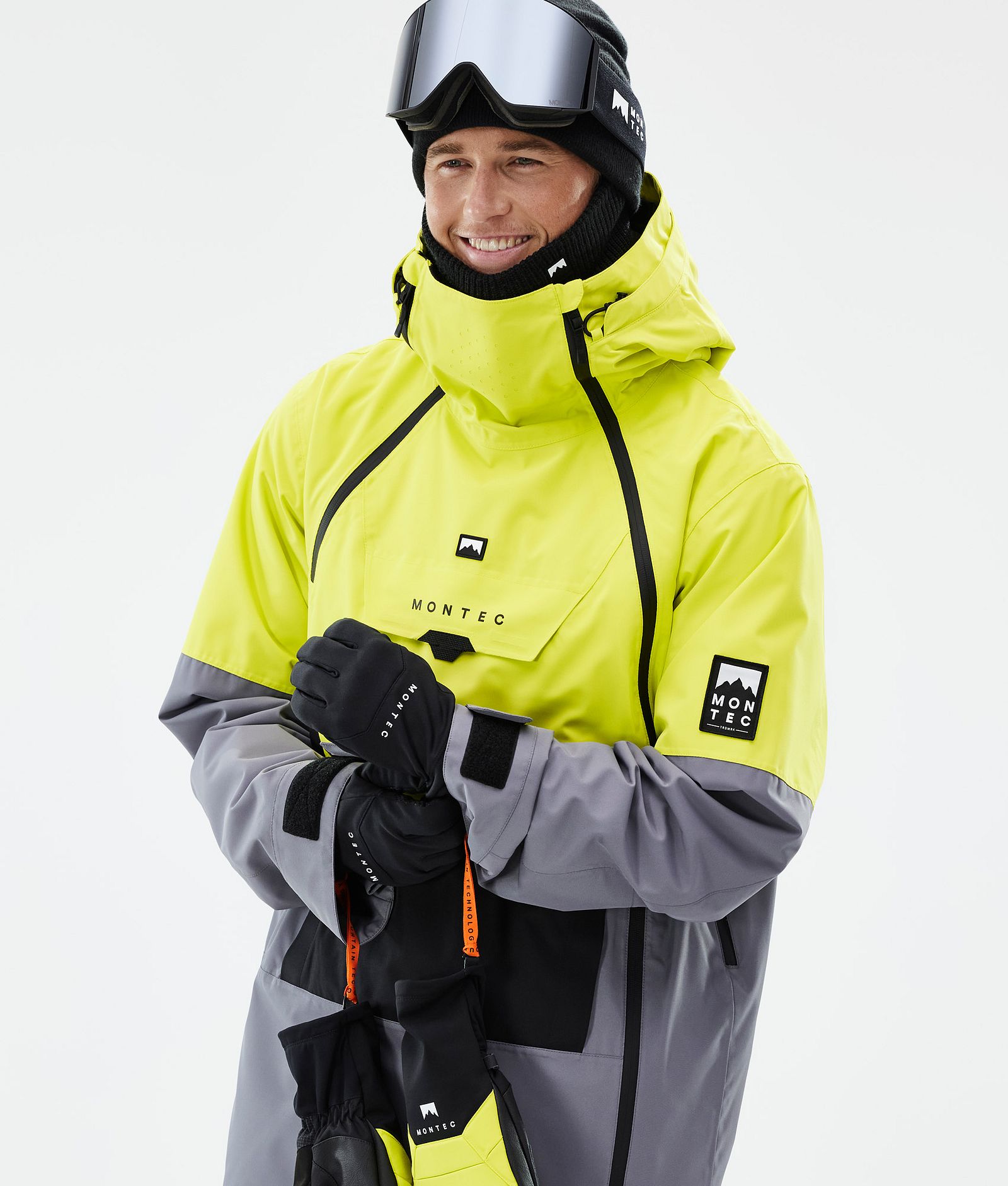 Montec Doom Snowboard Jacket Men Bright Yellow/Black/Light Pearl
