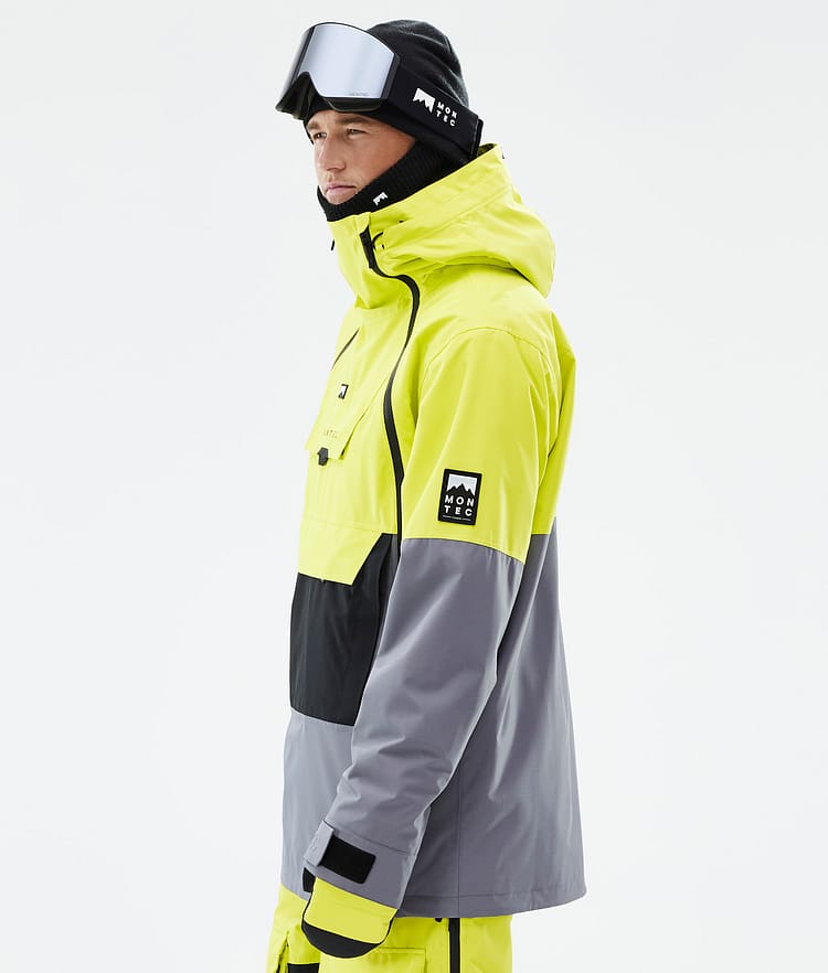 Doom Giacca Snowboard Uomo Bright Yellow/Black/Light Pearl, Immagine 5 di 10