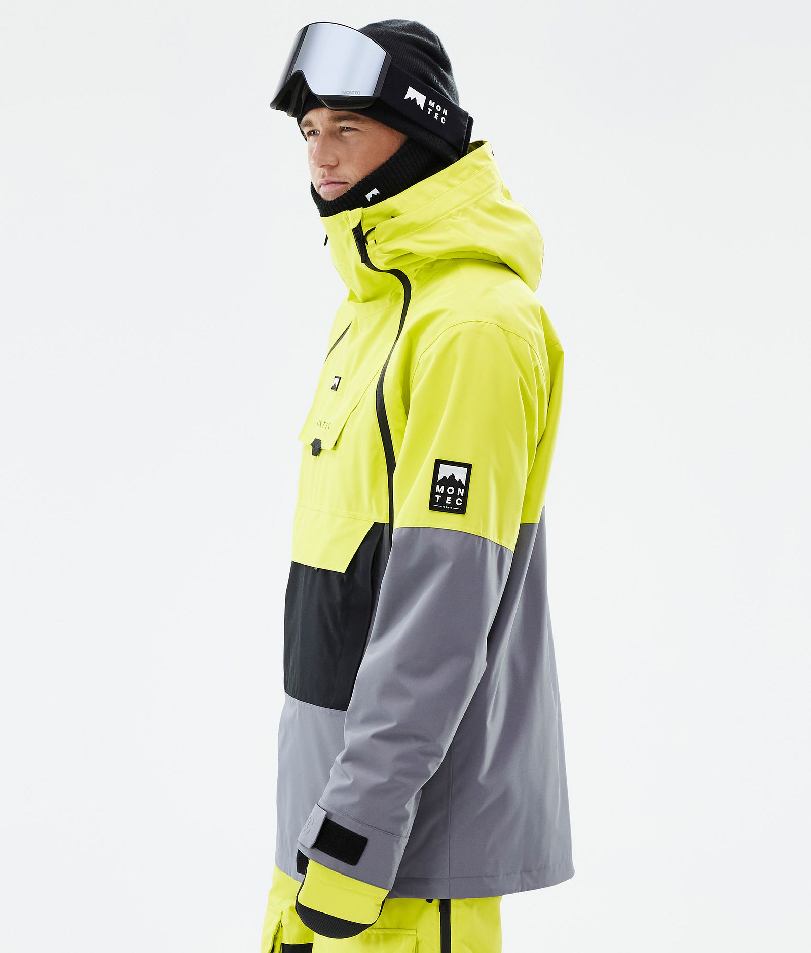 Doom Veste Snowboard Homme Bright Yellow/Black/Light Pearl, Image 6 sur 11