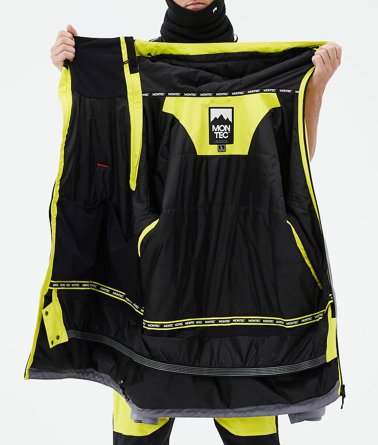 Doom Skijacke Herren Bright Yellow/Black/Light Pearl