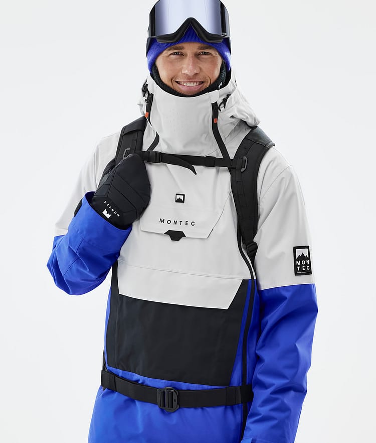 Doom Skijacke Herren Light Grey/Black/Cobalt Blue, Bild 2 von 11