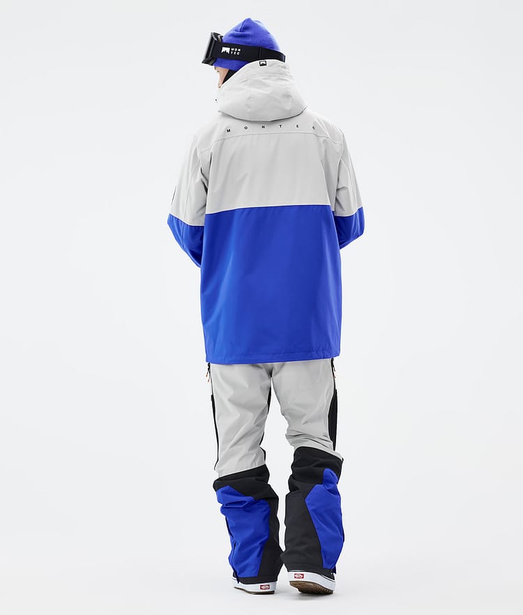 Doom Veste Snowboard Homme Light Grey/Black/Cobalt Blue, Image 5 sur 11