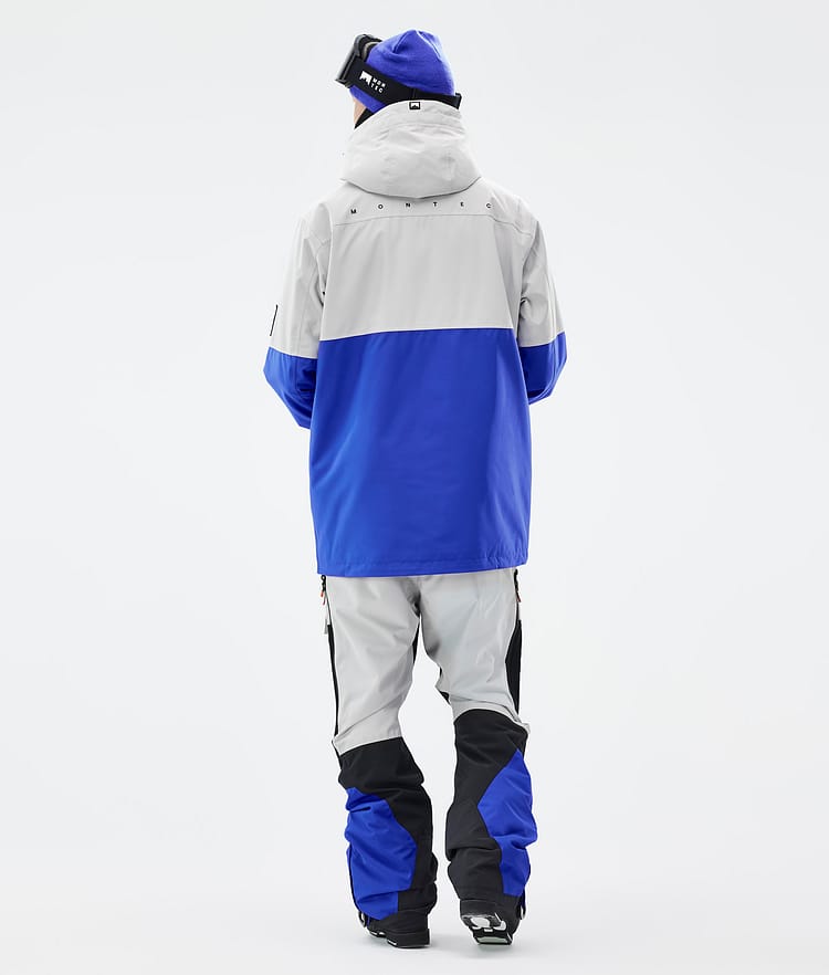 Doom Ski Jacket Men Light Grey/Black/Cobalt Blue