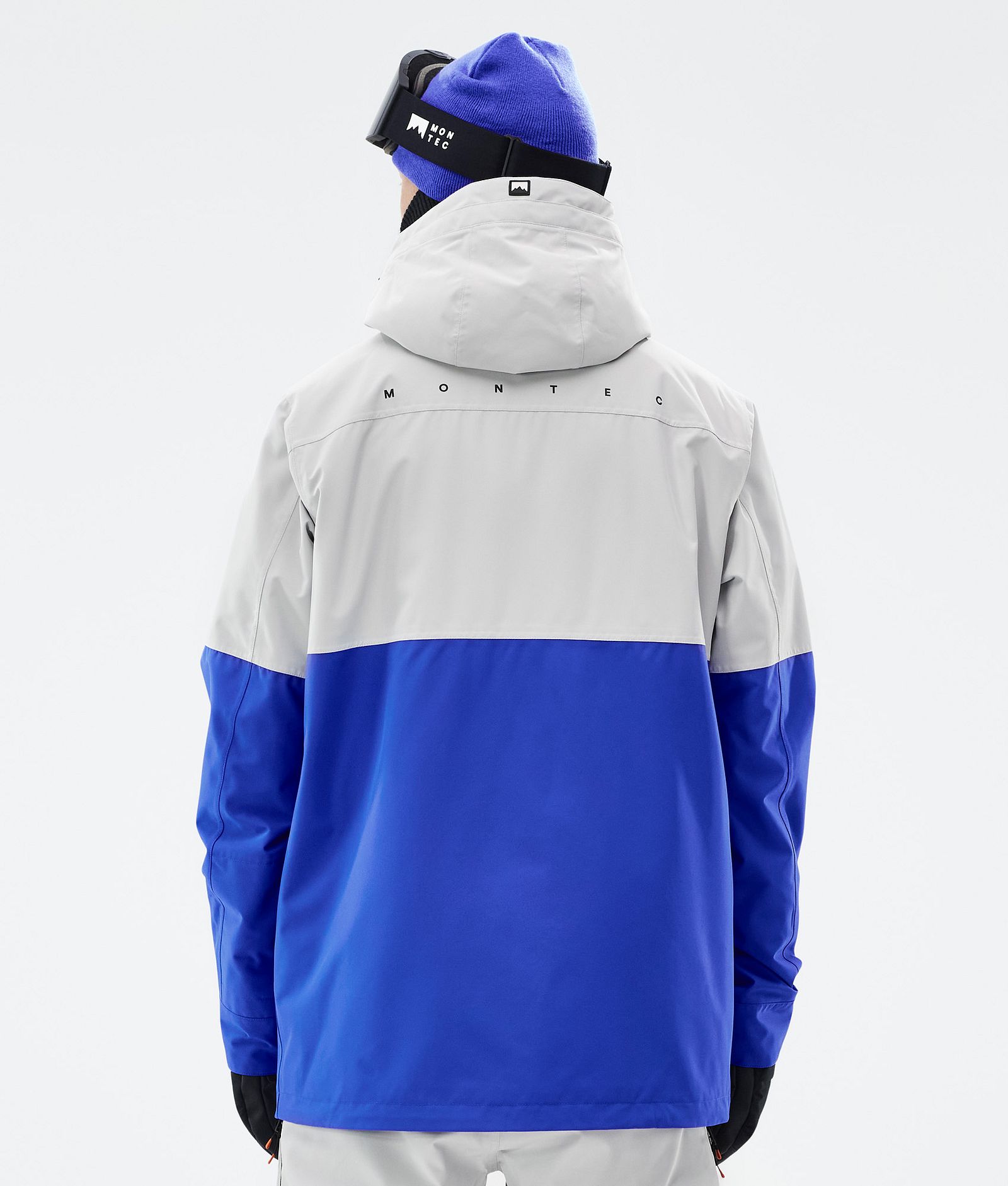 Doom Veste Snowboard Homme Light Grey/Black/Cobalt Blue, Image 7 sur 11