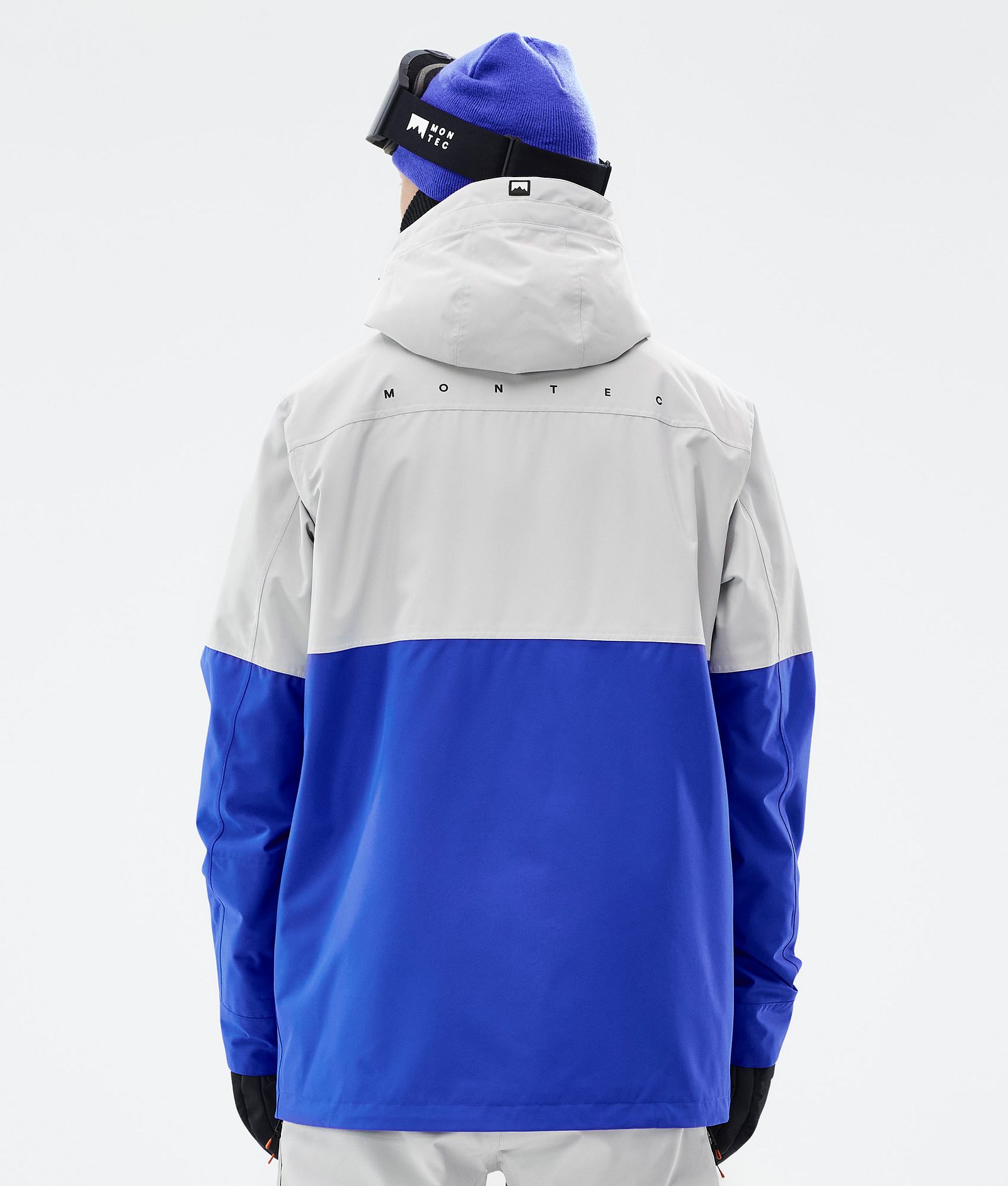 Doom Snowboard Jacket Men Light Grey/Black/Cobalt Blue