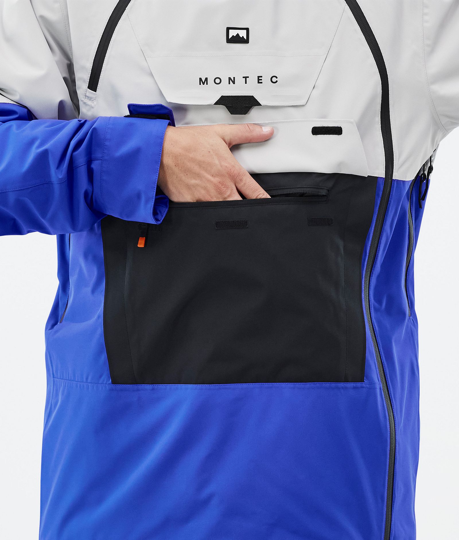 Doom Skijacke Herren Light Grey/Black/Cobalt Blue, Bild 9 von 11