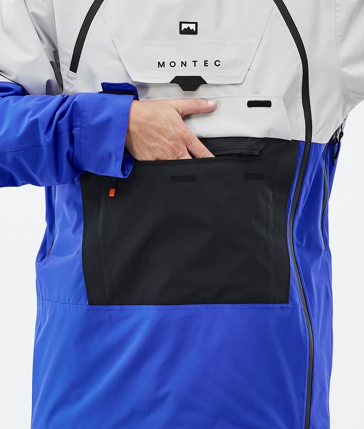 Doom Skijacke Herren Light Grey/Black/Cobalt Blue, Bild 9 von 11