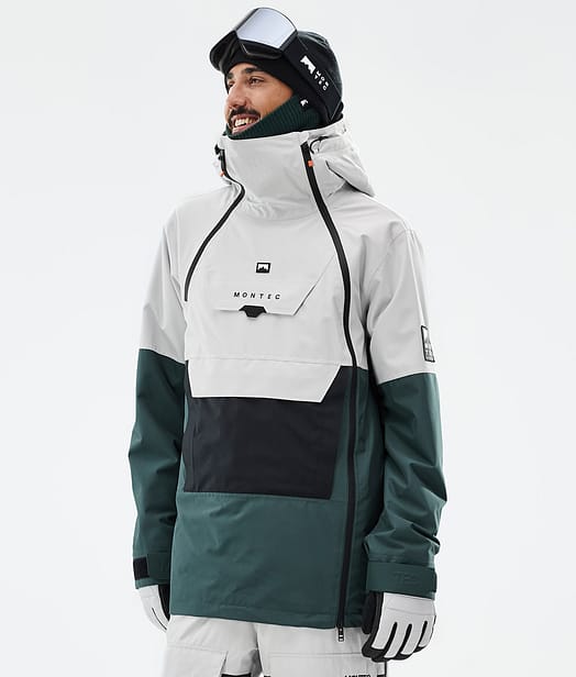 Doom Veste Snowboard Homme Light Grey/Black/Dark Atlantic