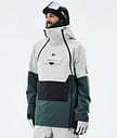 Doom Snowboardjakke Herre Light Grey/Black/Dark Atlantic