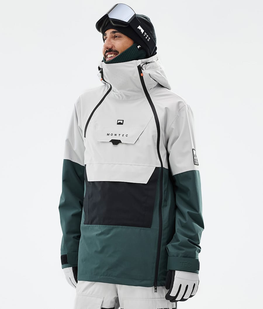 Montec Doom Ski Jacket Light Grey/Black/Dark Atlantic