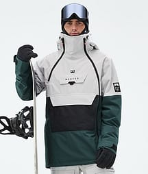 Montec Doom Snowboard Jacket Men Light Grey/Black/Dark Atlantic