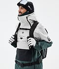 Doom Snowboard Jacket Men Light Grey/Black/Dark Atlantic