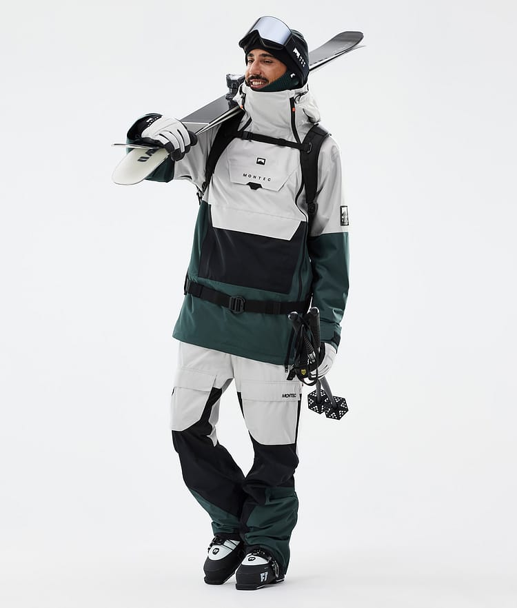 Doom Veste de Ski Homme Light Grey/Black/Dark Atlantic