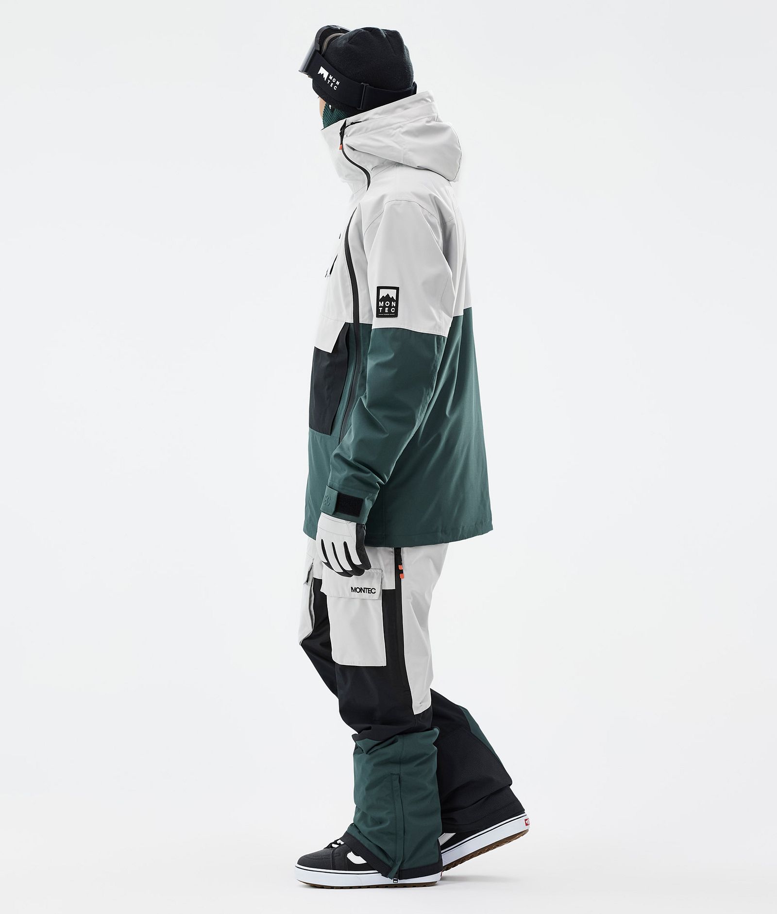 Doom Snowboard Jacket Men Light Grey/Black/Dark Atlantic Renewed, Image 4 of 11