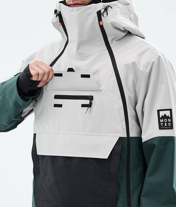 Doom Snowboard Jacket Men Light Grey/Black/Dark Atlantic, Image 10 of 11