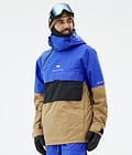Dune Snowboard Jacket Men Cobalt Blue/Back/Gold