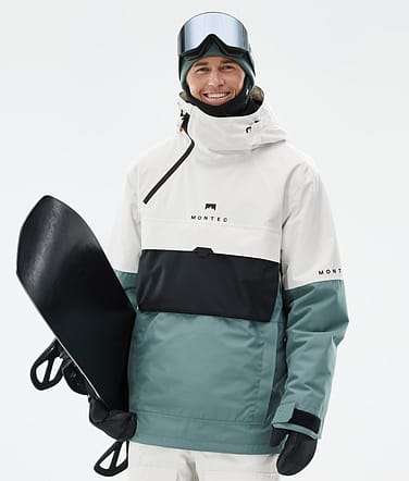 Dune Veste Snowboard Homme Old White/Black/Atlantic