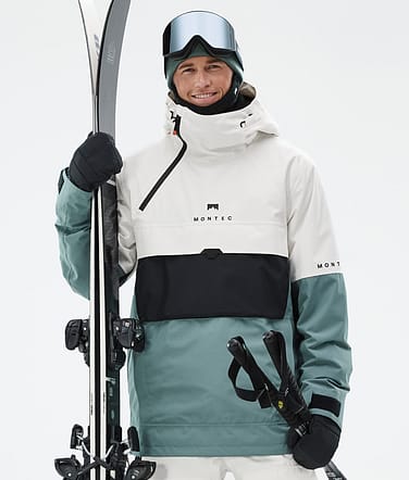 Dune Veste de Ski Homme Old White/Black/Atlantic