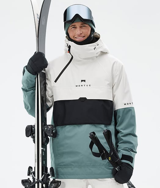 Dune Veste de Ski Homme Old White/Black/Atlantic