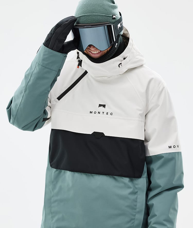 Dune Ski Jacket Men Old White/Black/Atlantic