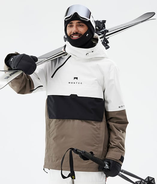 Dune Veste de Ski Homme Old White/Black/Walnut