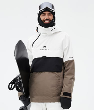 Dune Snowboard Jacket Men Old White/Black/Walnut