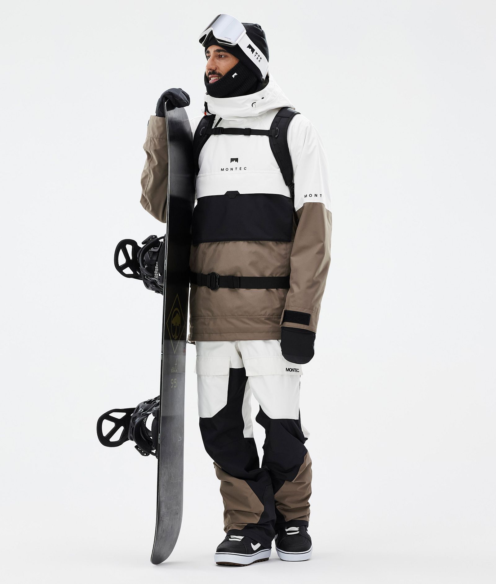 Dune Veste Snowboard Homme Old White/Black/Walnut, Image 3 sur 9